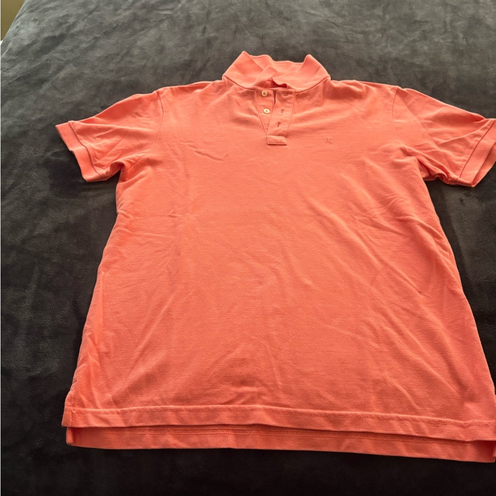 American Eagle Outfitters Coral Short Sleeve Polo